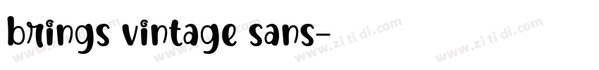 brings vintage sans字体转换